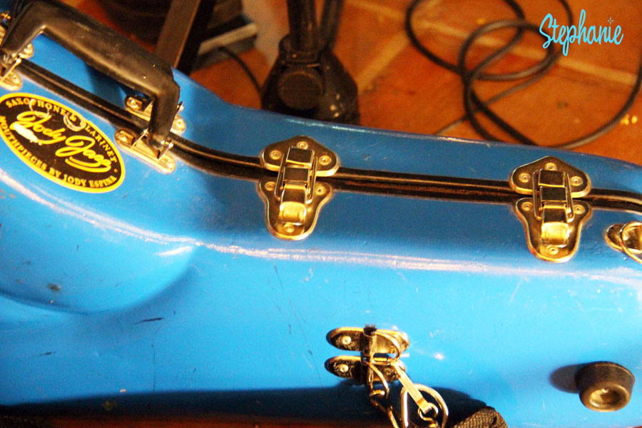 Blue Sax case by Stephanie Morgan