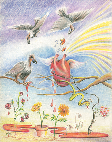 The Path, colored pencil drawing by Stephanie Morgan